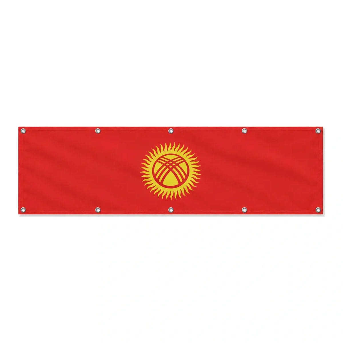 Drapeau du Kirghizistan grand format XL en polyester avec dix œillets