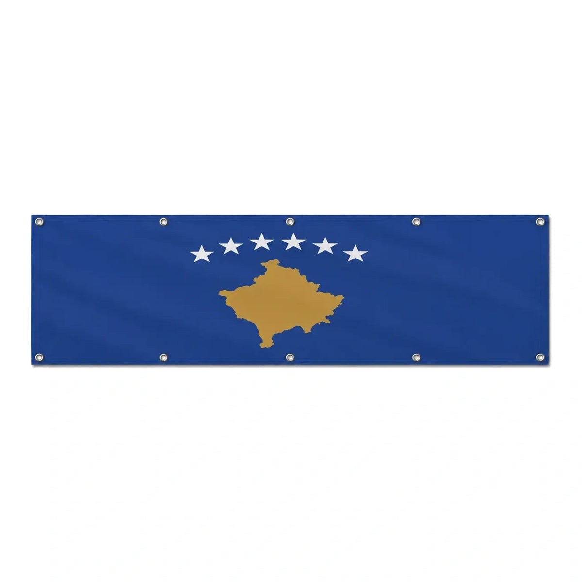 Drapeau du Kosovo grand format XL en polyester avec dix œillets