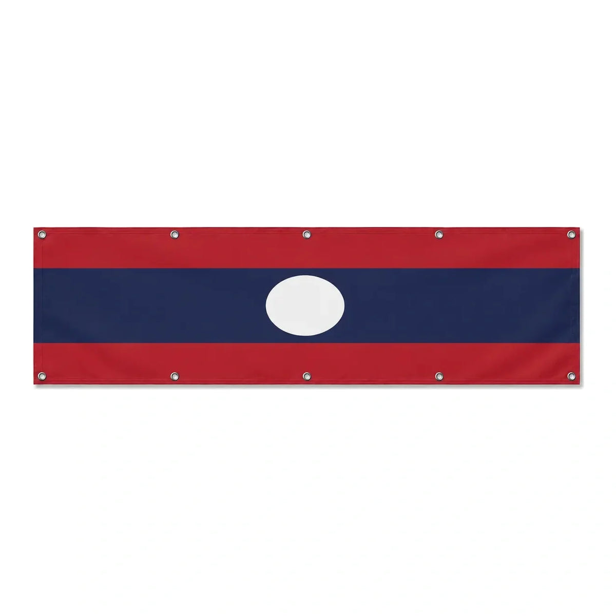 Drapeau du Laos grand format XL en polyester avec dix œillets