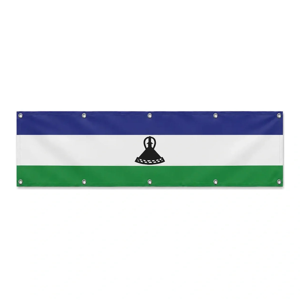 Drapeau du Lesotho grand format XL en polyester avec dix œillets