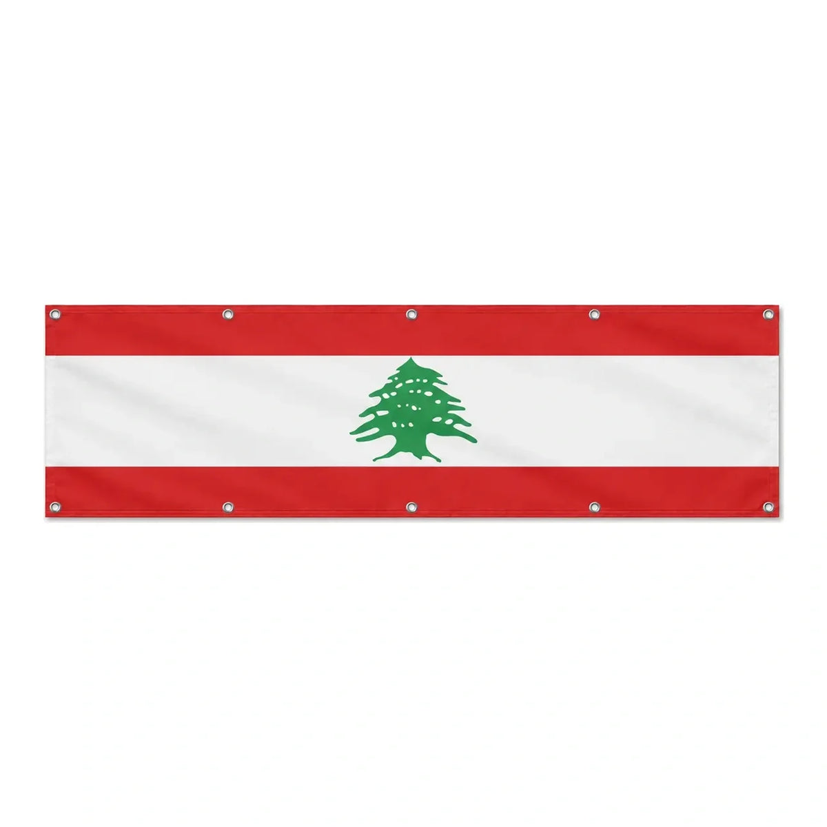 Drapeau du Liban grand format XL en polyester avec dix œillets
