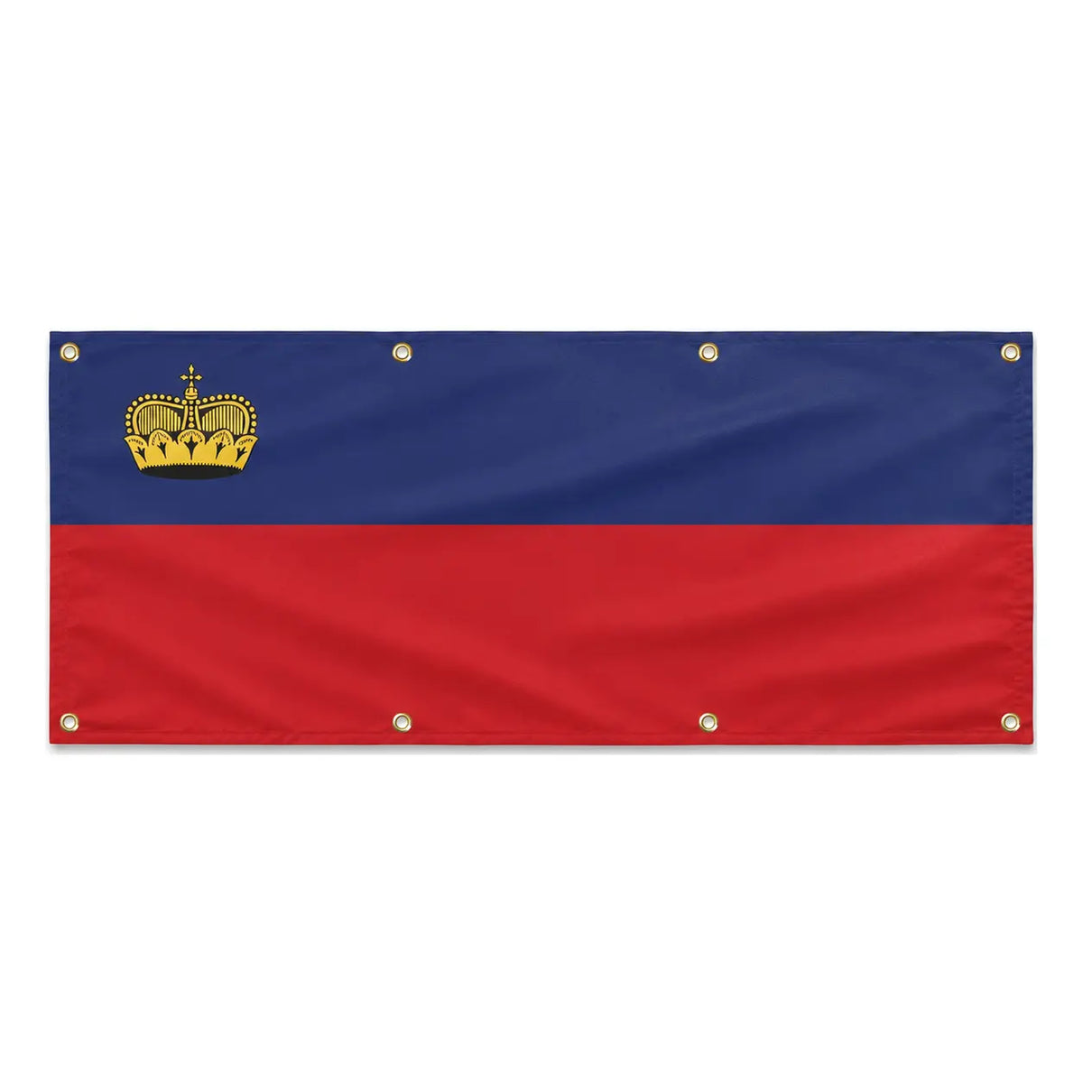 Drapeau liechtenstein polyester résistant œillets extérieurs