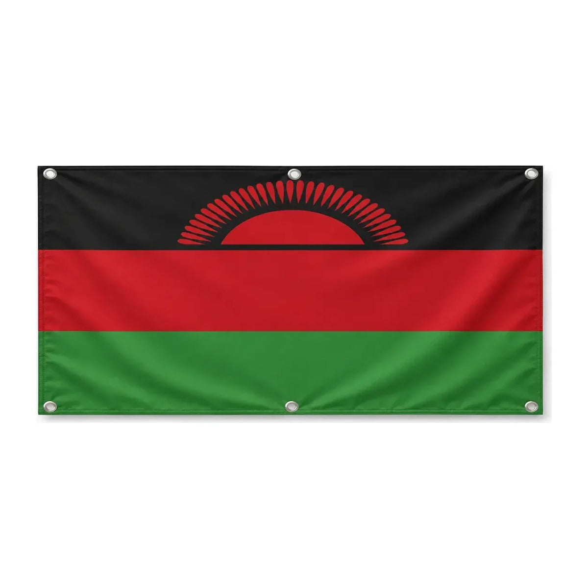 Drapeau malawi polyester résistant avec œillets renforcés