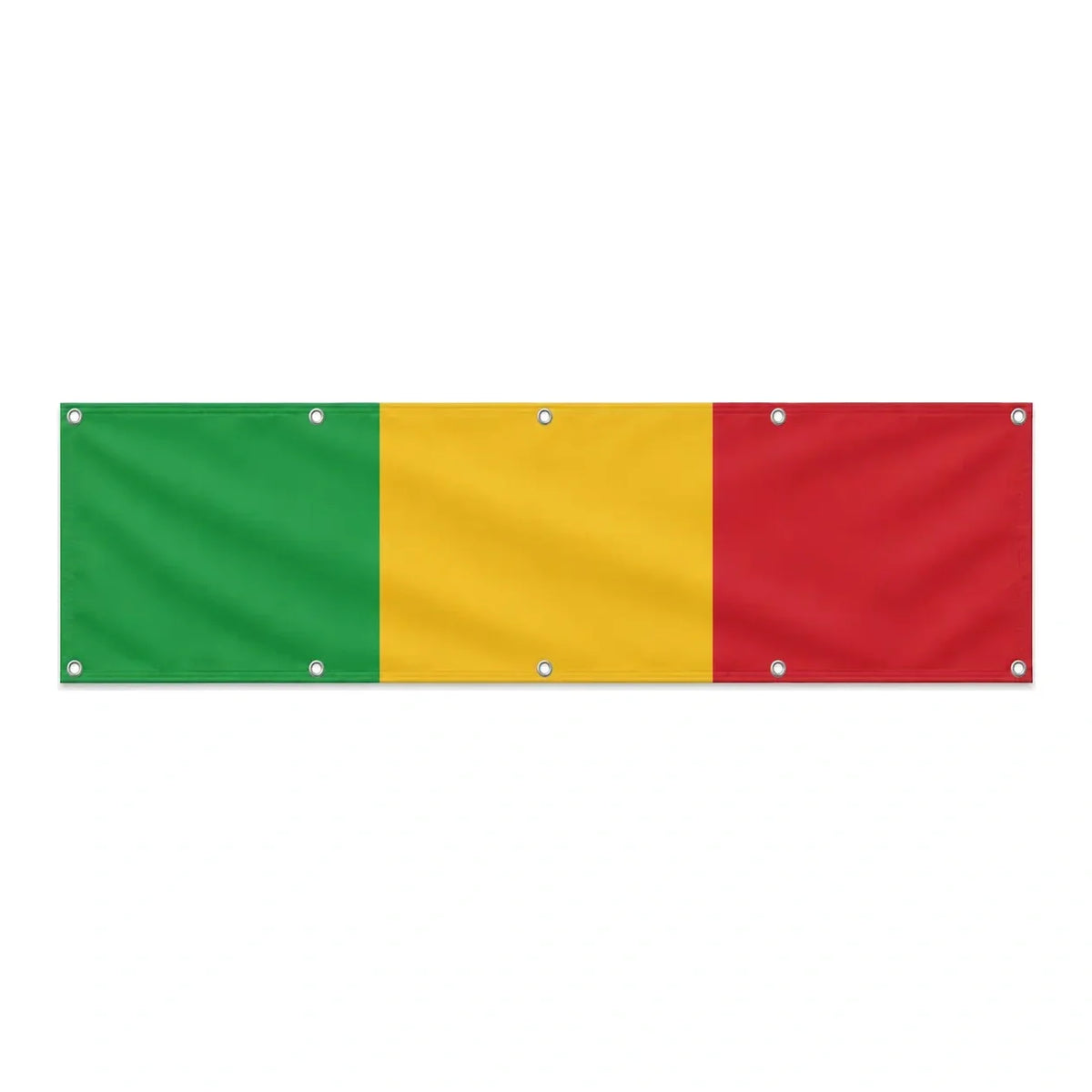 Drapeau du Mali grand format XL en polyester avec dix œillets