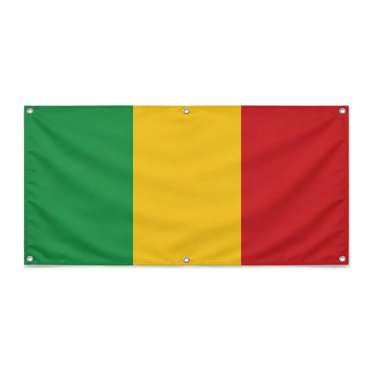 Drapeau mali polyester résistant avec œillets renforcés