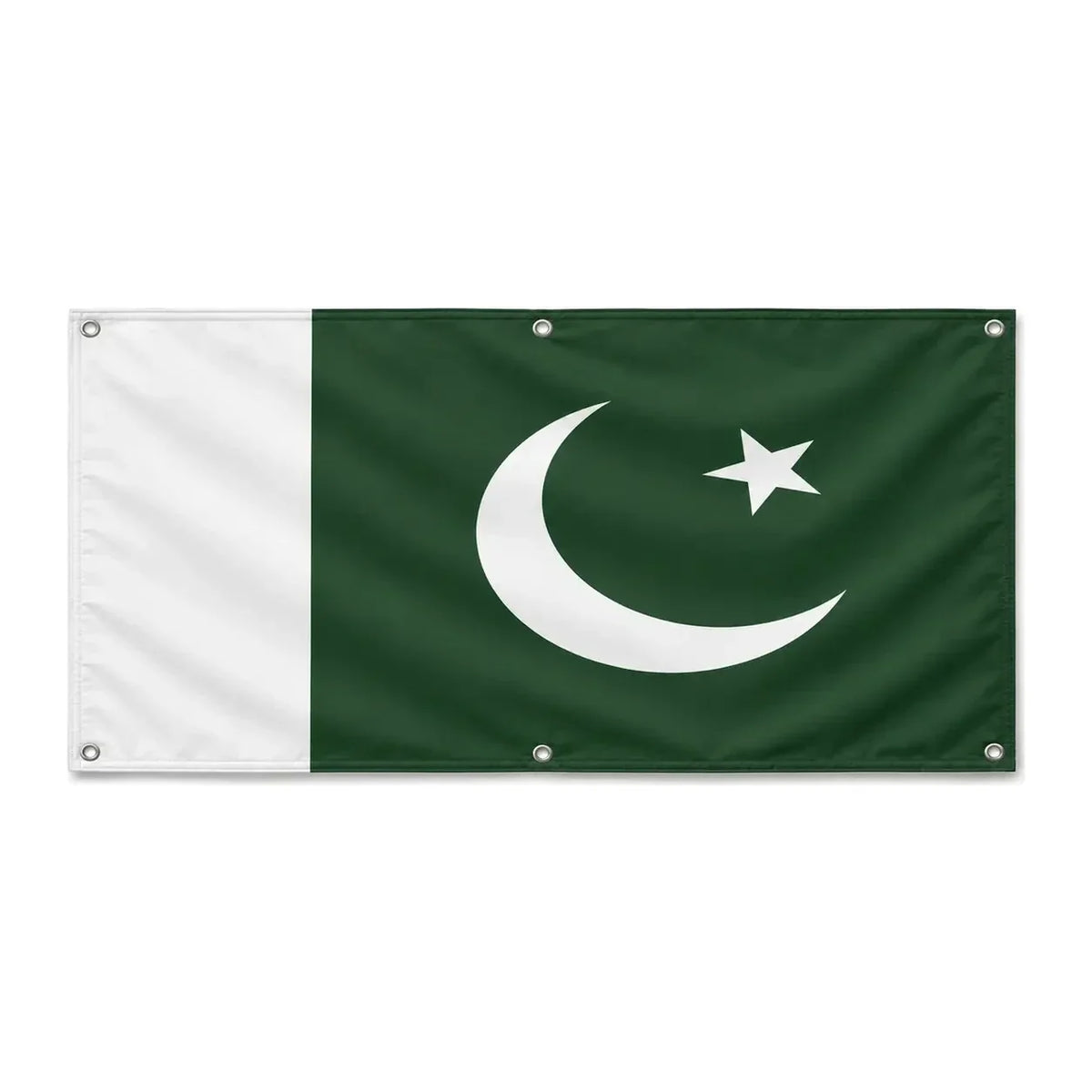 Drapeau pakistan polyester résistant avec œillets durables