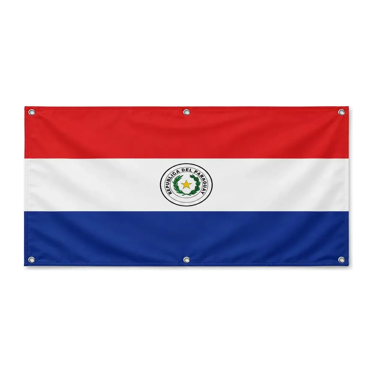 Drapeau paraguay polyester résistant 6 œillets intempéries