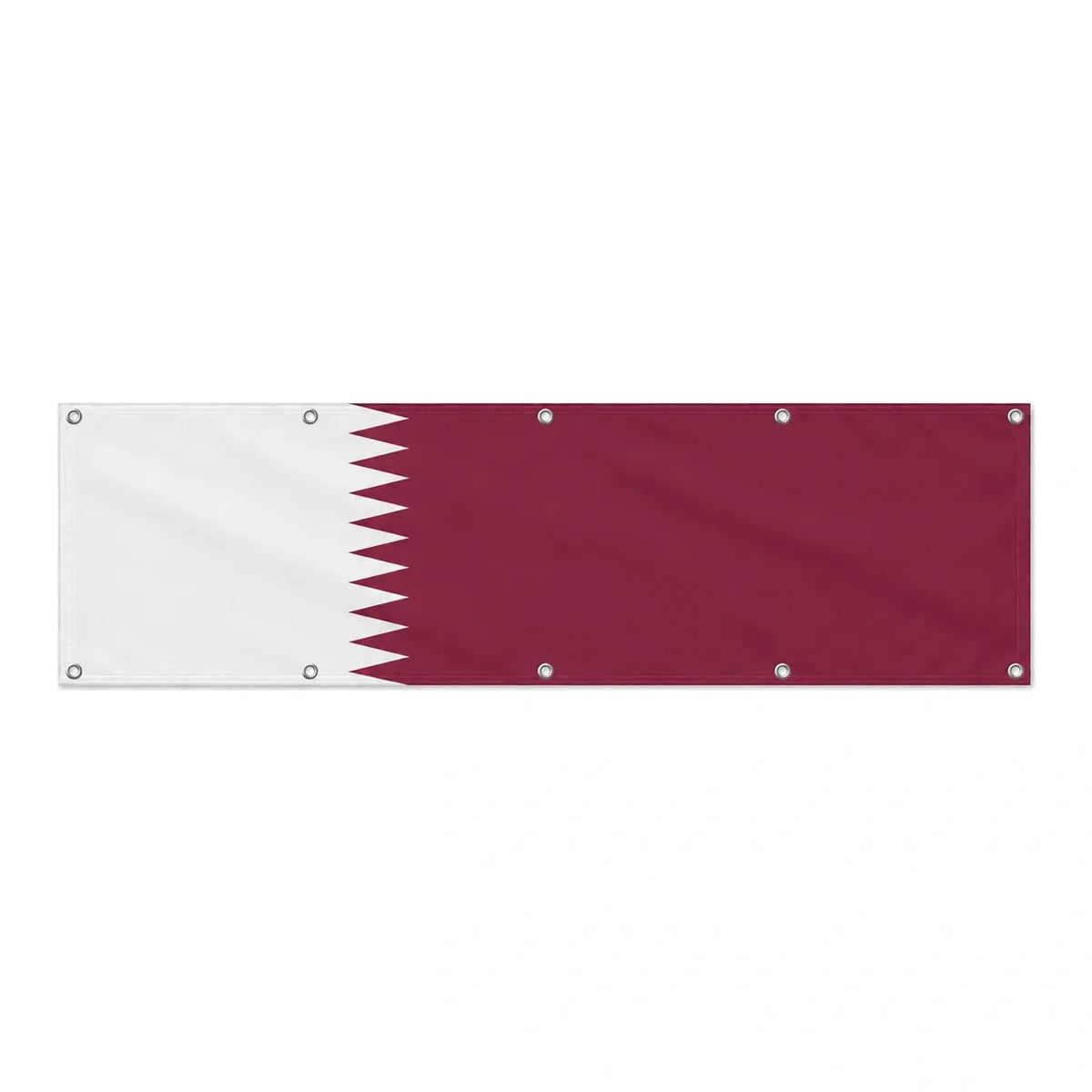 Drapeau du Qatar grand format XL en polyester avec dix œillets