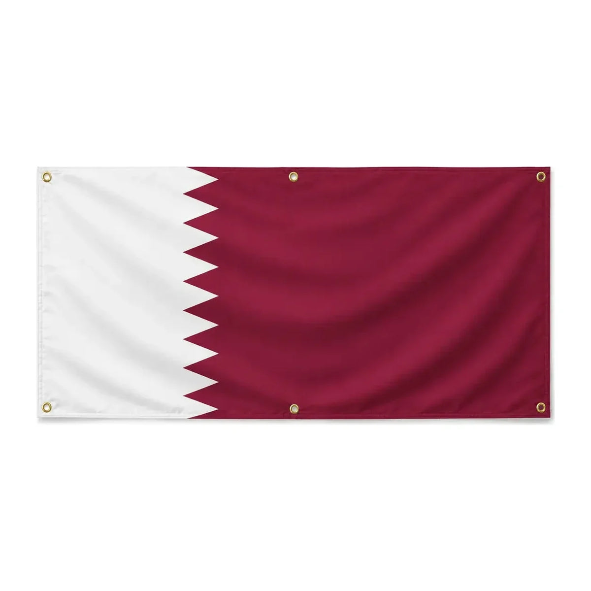 Drapeau qatar en polyester résistant avec six œillets