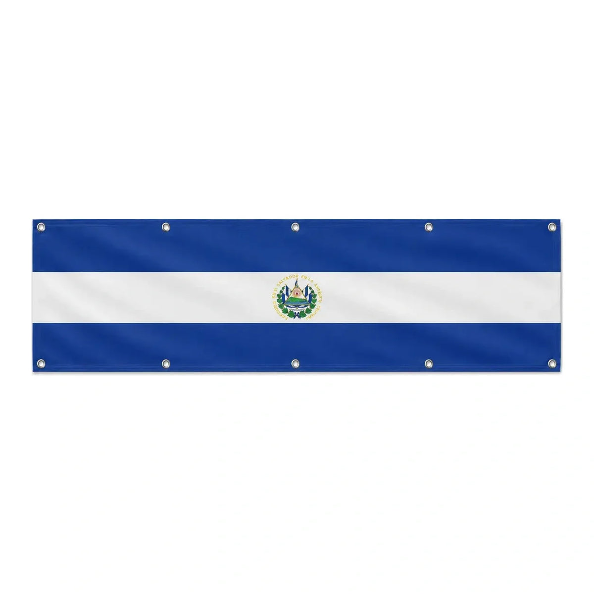 Drapeau du Salvador grand format XL en polyester avec dix œillets