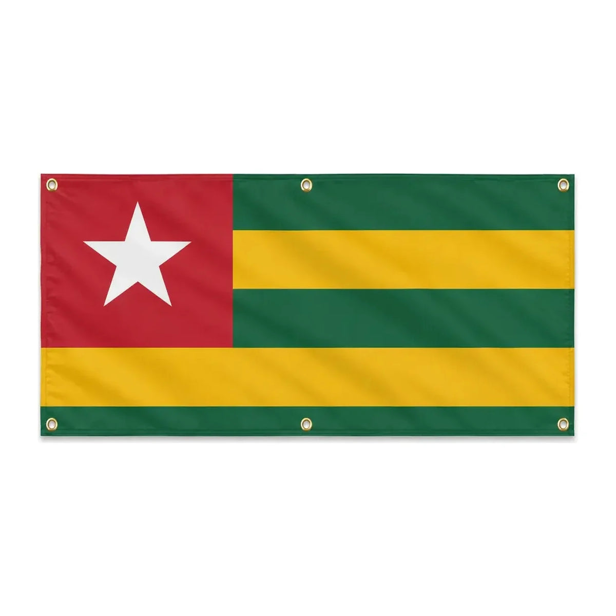 Drapeau togo polyester résistant œillets usage extérieur