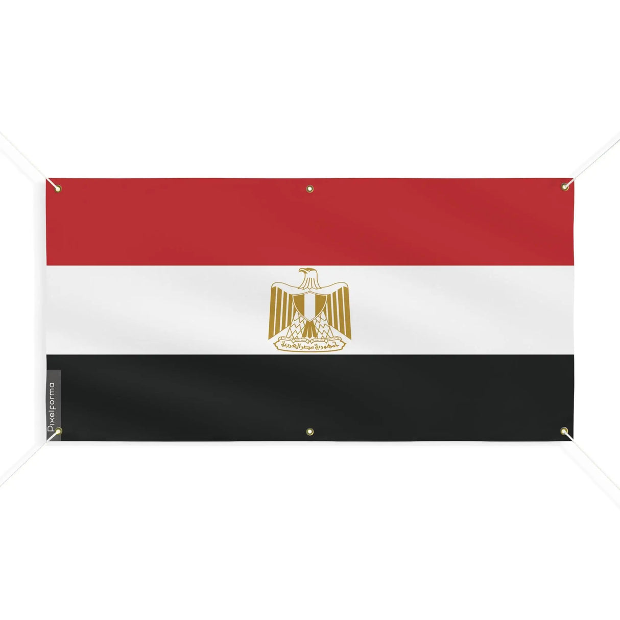 Drapeau égypte en polyester résistant avec œillets