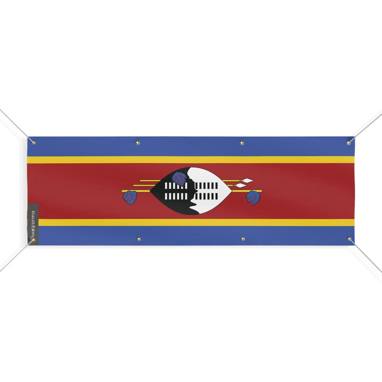 Drapeau eswatini en polyester résistant avec œillets