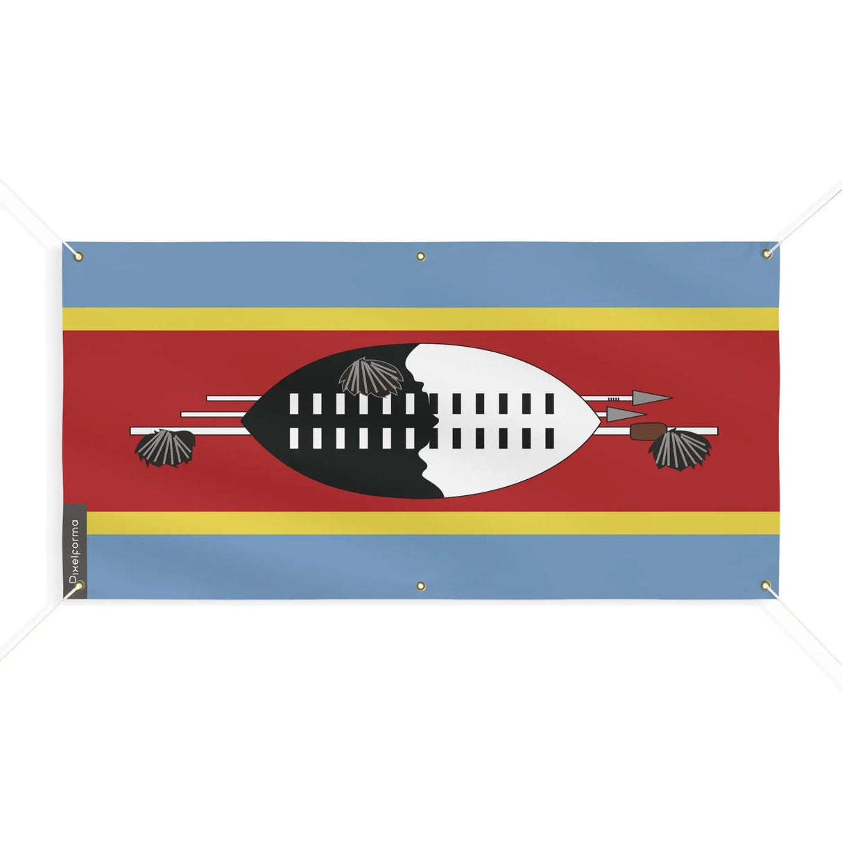 Drapeau eswatini polyester résistant pour usage extérieur