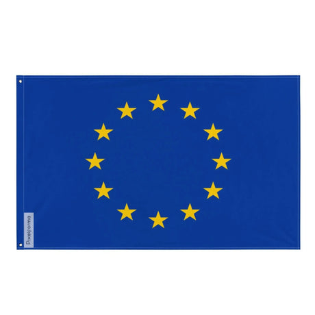Drapeau européen polyester résistant avec œillets à gauche