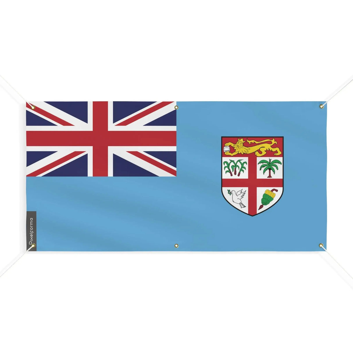 Drapeau fidji polyester résistant aux intempéries 6 œillets