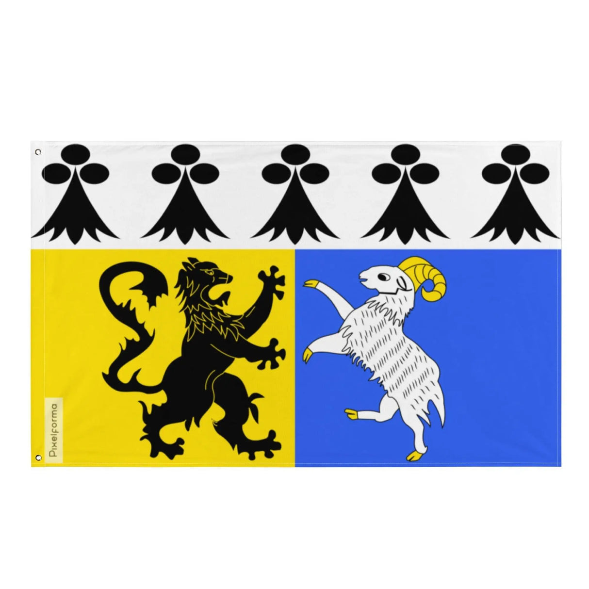 Drapeau finistère polyester résistant avec œillets à gauche