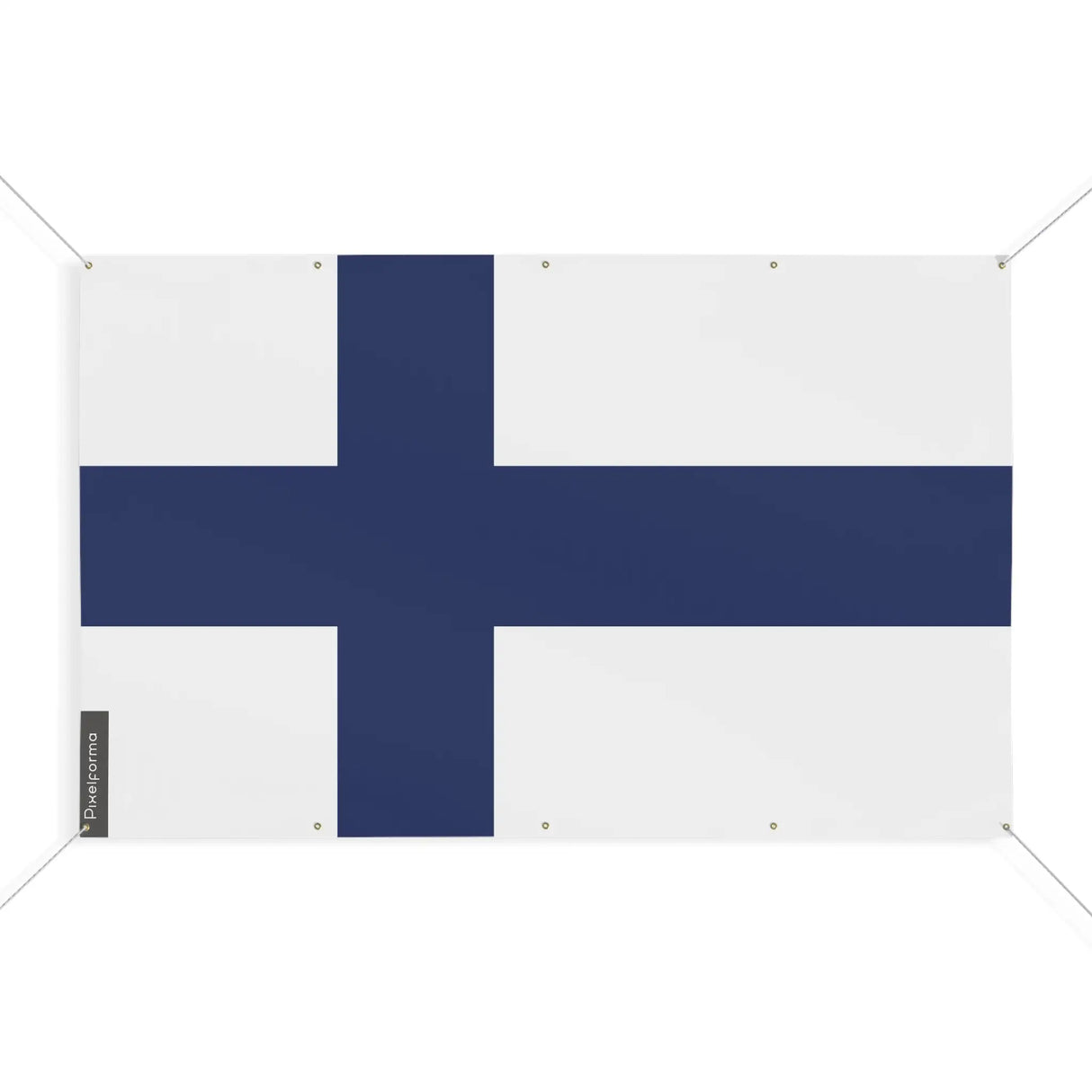 Drapeau finlande en polyester résistant avec œillets