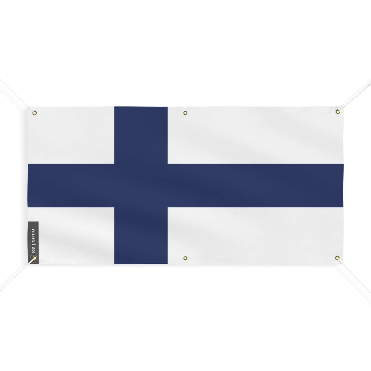 Drapeau finlande polyester résistant avec œillets robustes