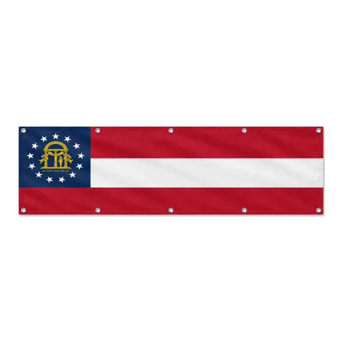 Drapeau de la Géorgie grand format XL en polyester avec dix œillets