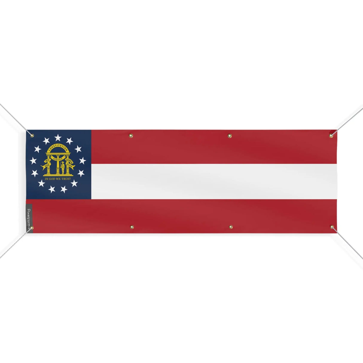 Drapeau géorgie en polyester résistant aux intempéries