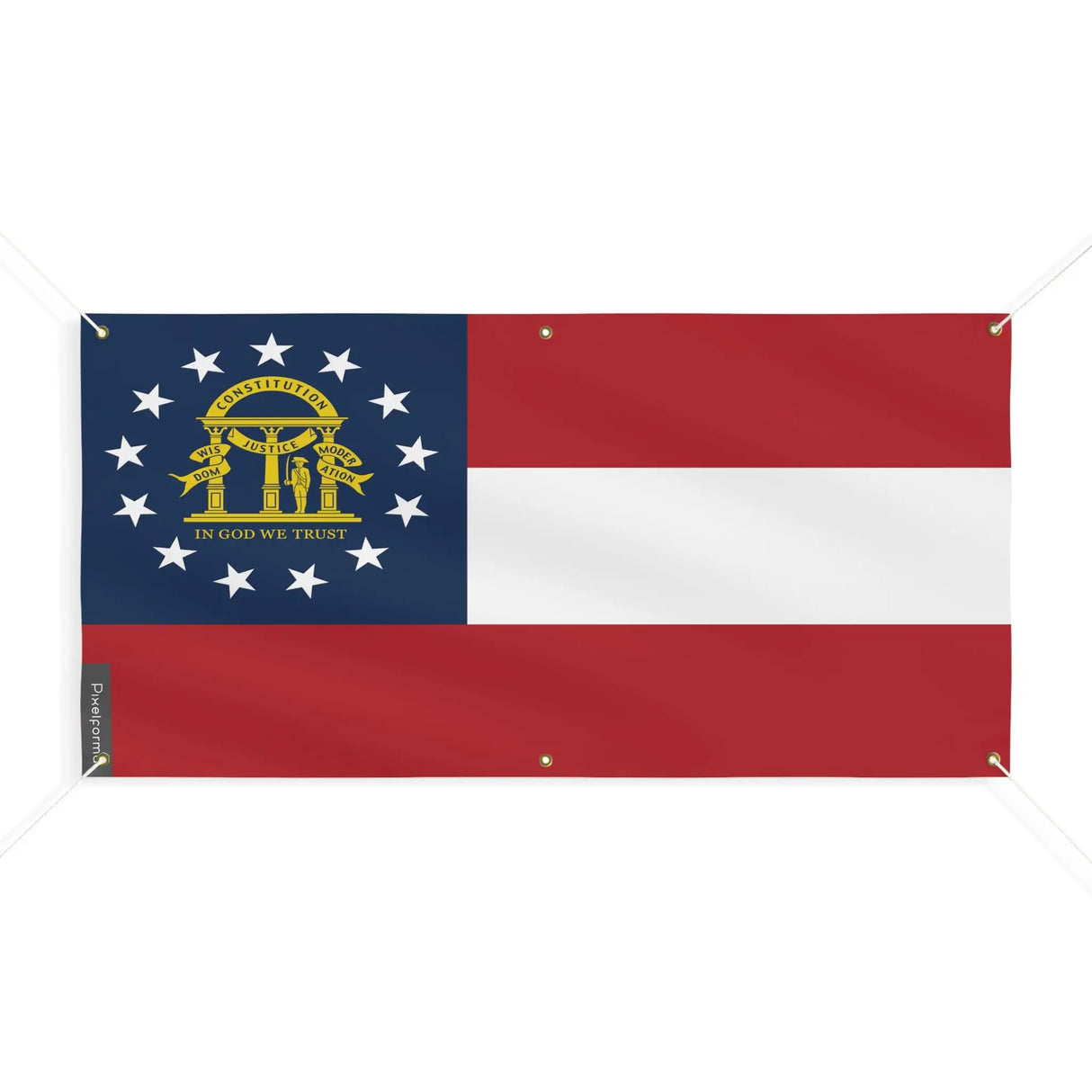 Drapeau géorgie en polyester résistant aux intempéries
