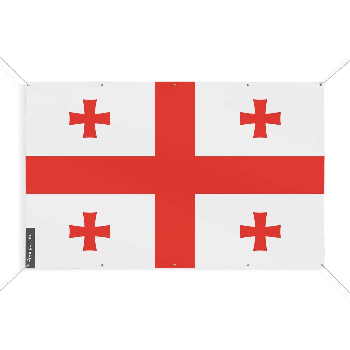 Drapeau géorgie en polyester résistant avec œillets