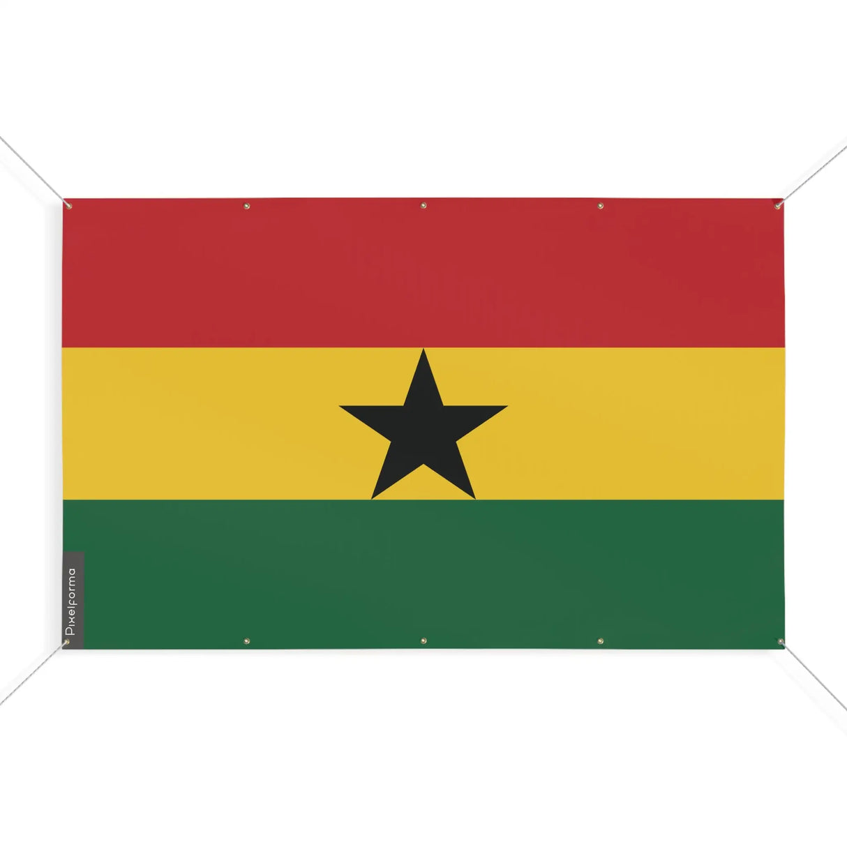 Drapeau ghana polyester résistant avec œillets solides