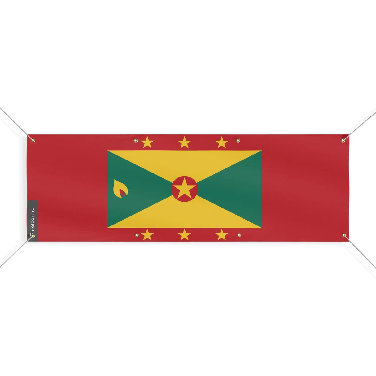 Drapeau grenade polyester résistant aux intempéries 8 œillets