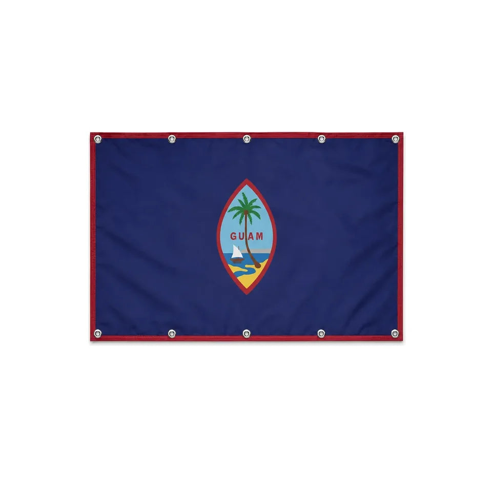 Drapeau de Guam format S en polyester avec dix œillets