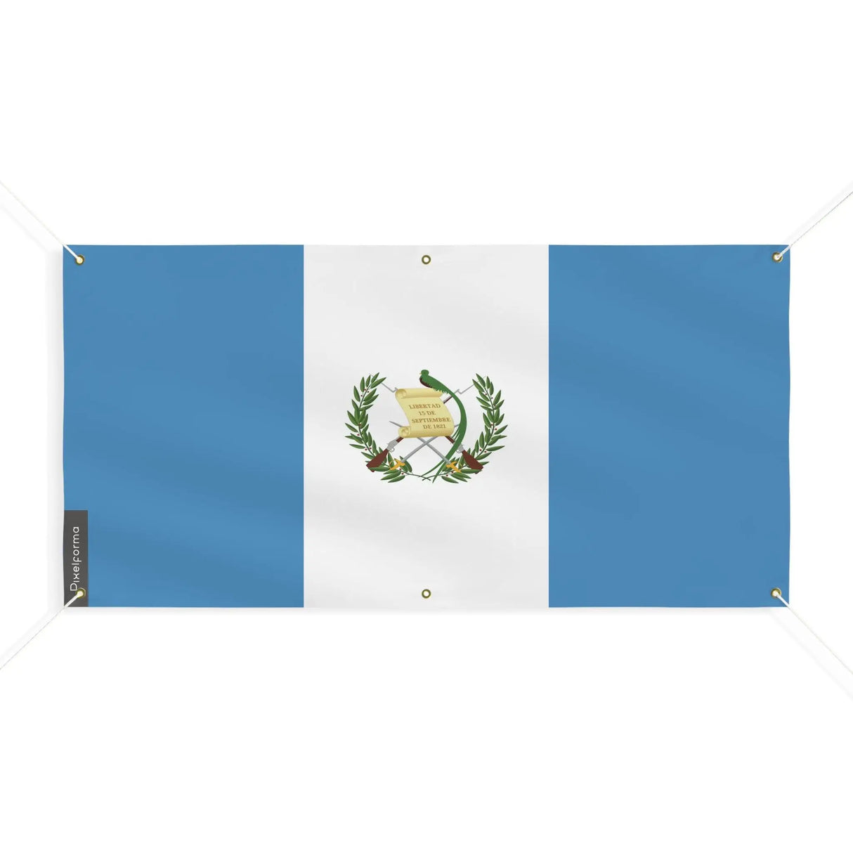 Drapeau guatemala polyester résistant avec œillets robustes
