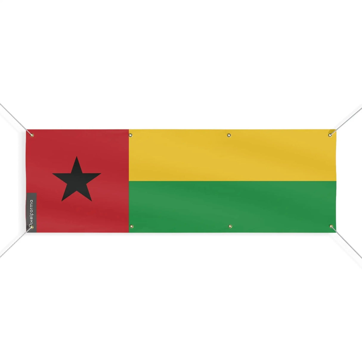 Drapeau guinée-bissau polyester résistant aux intempéries