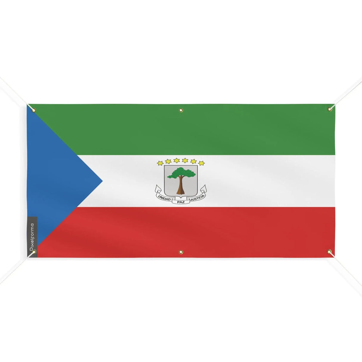 Drapeau guinée équatoriale en polyester résistant intempéries