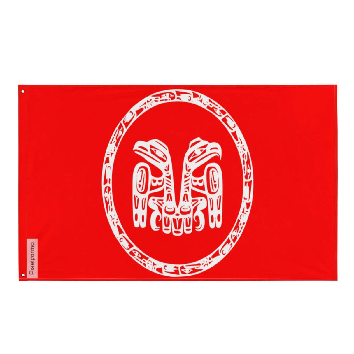 Drapeau haïdas polyester résistant œillets à gauche