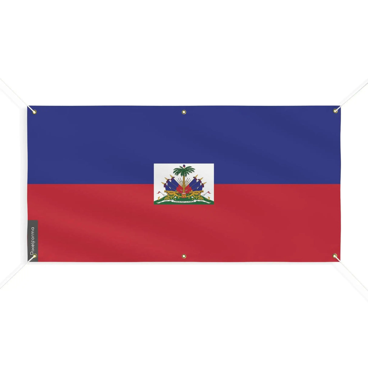 Drapeau haïti polyester résistant aux intempéries 6 œillets