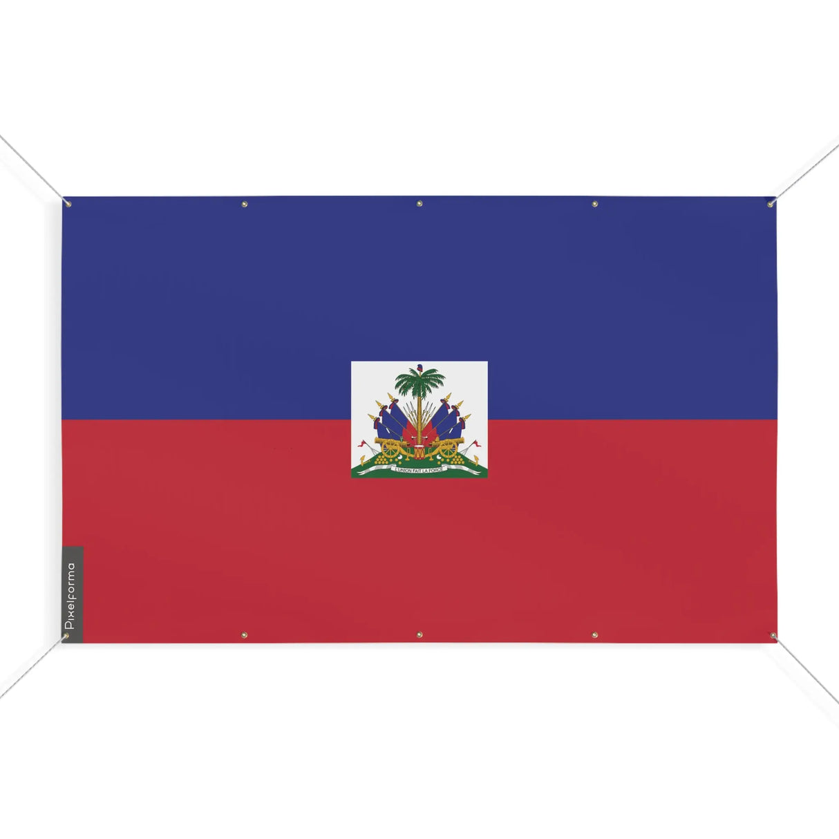 Drapeau haïti polyester résistant avec 10 œillets