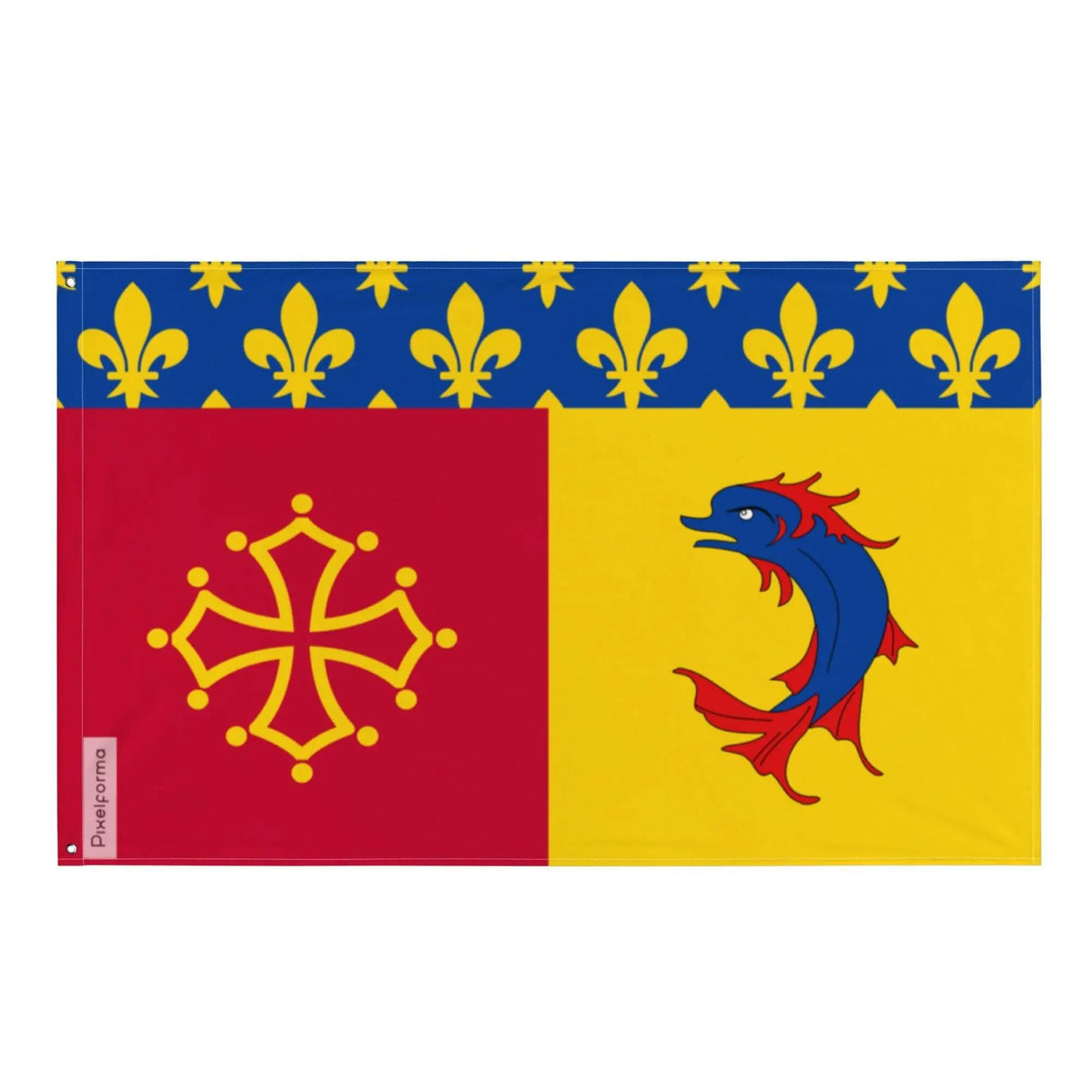 Drapeau hautes-alpes polyester résistant double ourlet