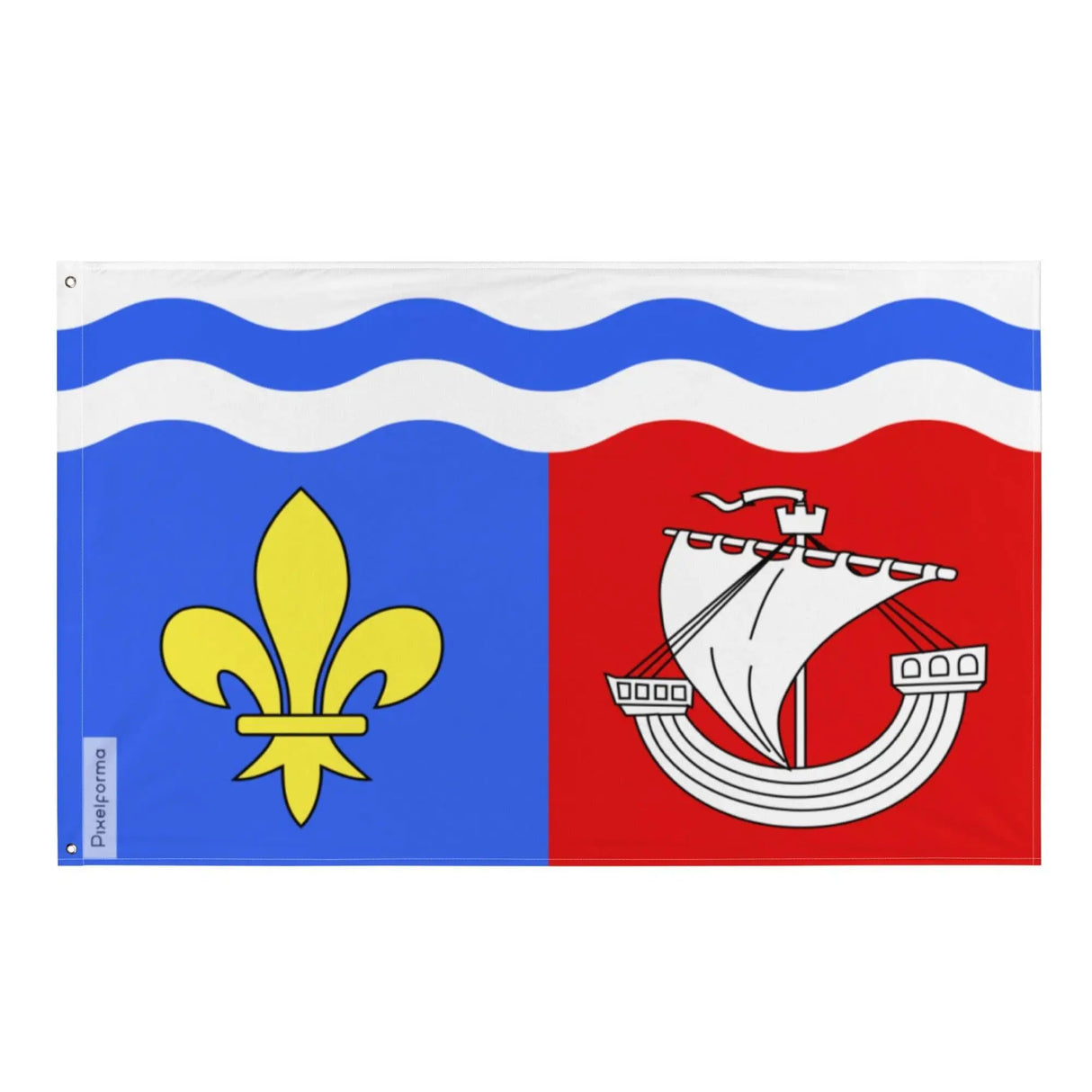 Drapeau hauts-de-seine polyester résistant double ourlet