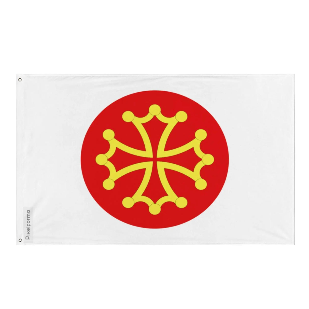 Drapeau hérault polyester résistant avec œillets à gauche