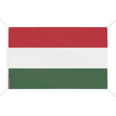 Drapeau hongrie polyester résistant avec œillets robustes