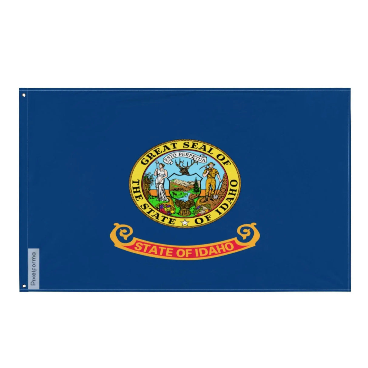 Drapeau idaho polyester résistant avec œillets à gauche