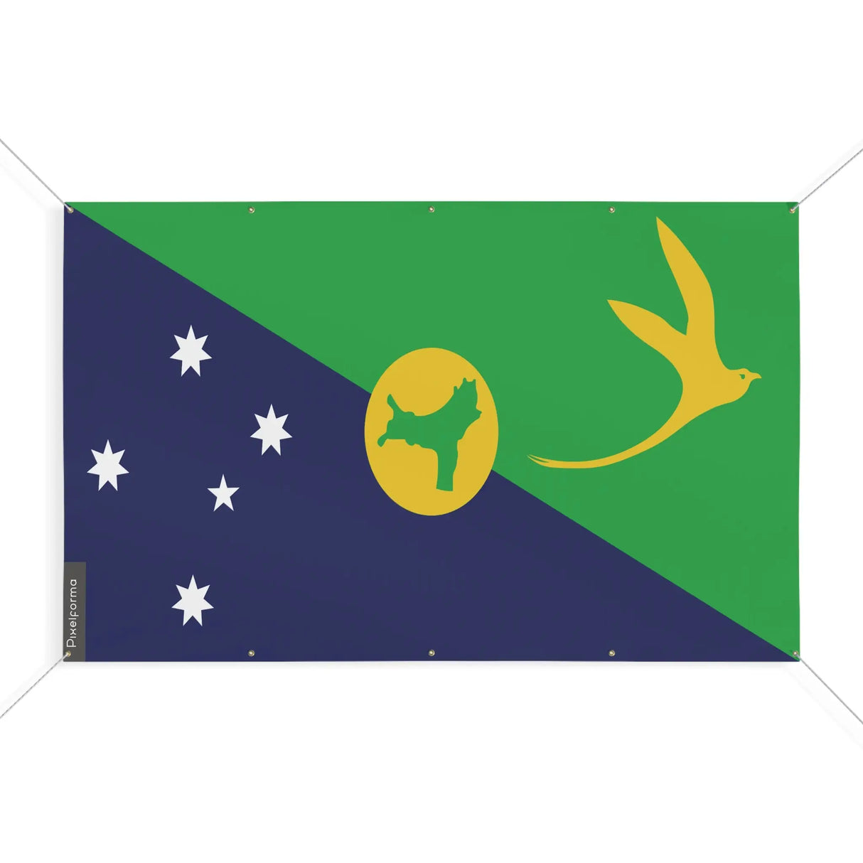 Drapeau île christmas polyester résistant œillets robustes