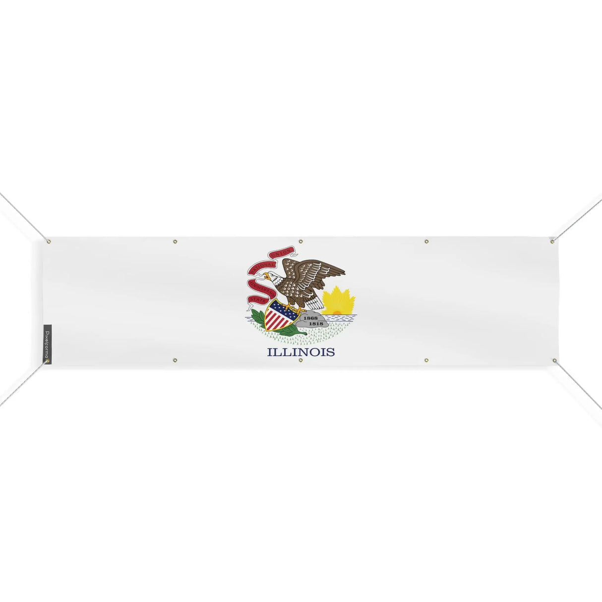 Drapeau illinois polyester résistant aux intempéries