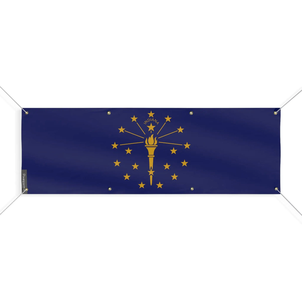 Drapeau indiana polyester résistant aux intempéries œillets