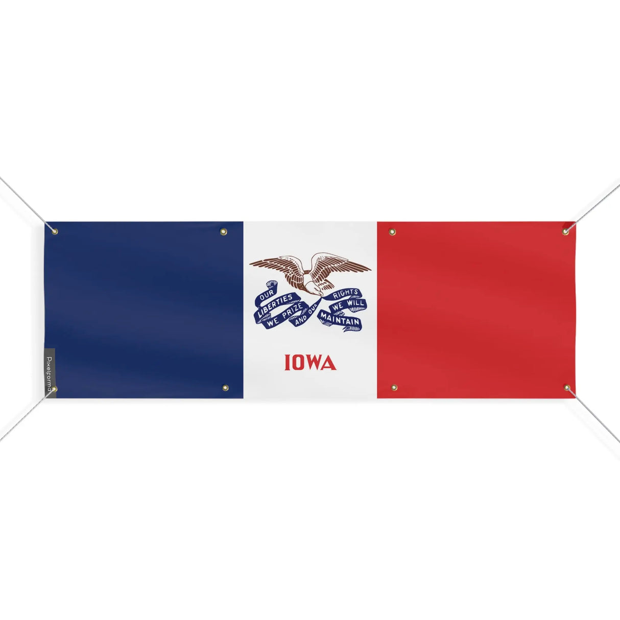 Drapeau iowa en polyester résistant aux intempéries