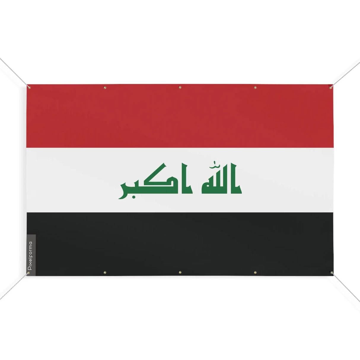 Drapeau irak en polyester résistant avec œillets robustes