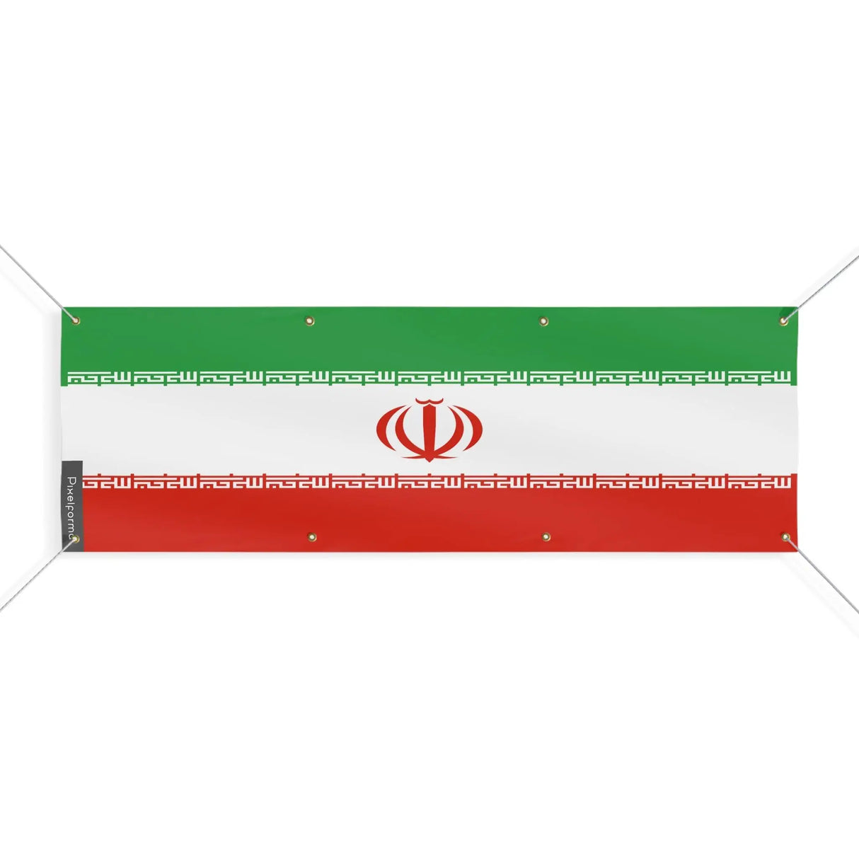 Drapeau iran polyester résistant avec œillets intempéries