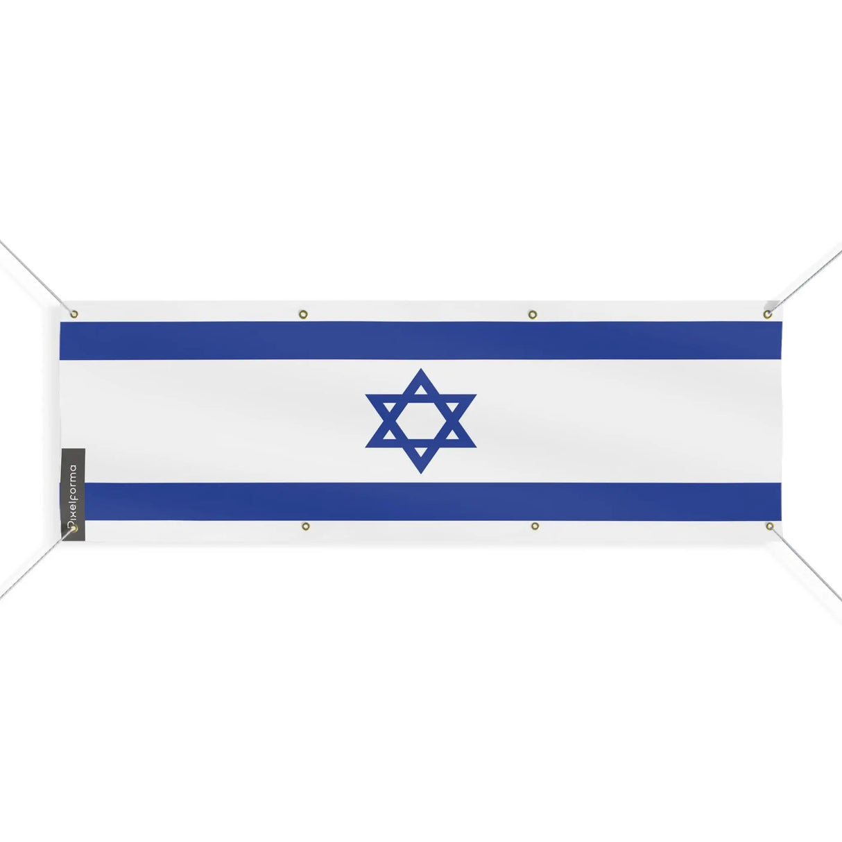 Drapeau israël polyester résistant aux intempéries 8 œillets
