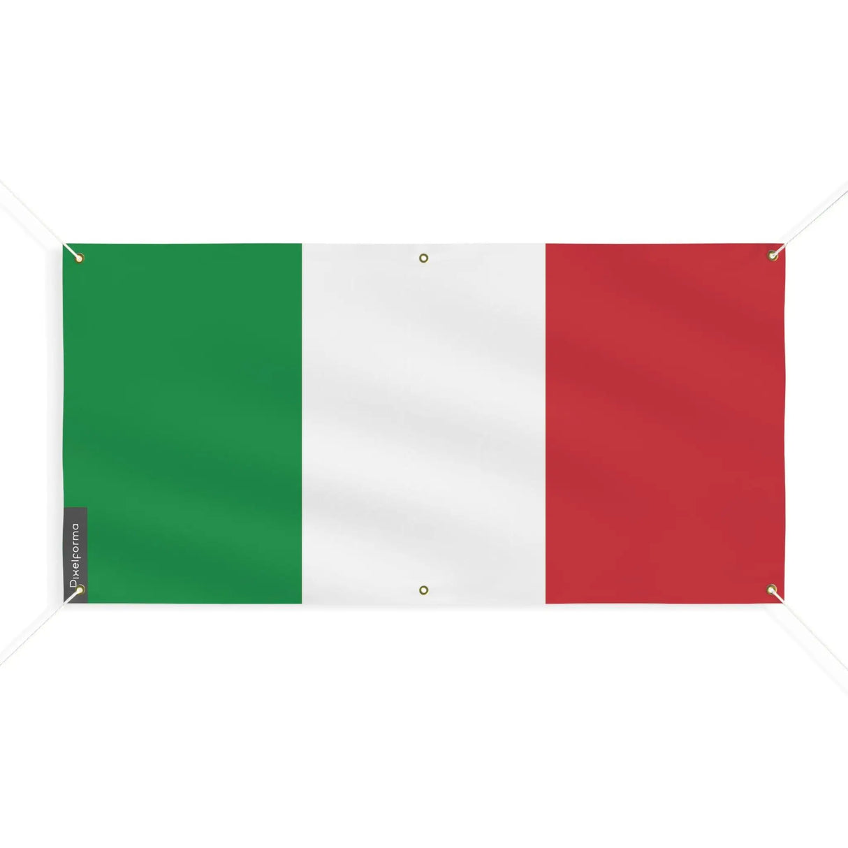 Drapeau italie polyester résistant avec œillets robustes