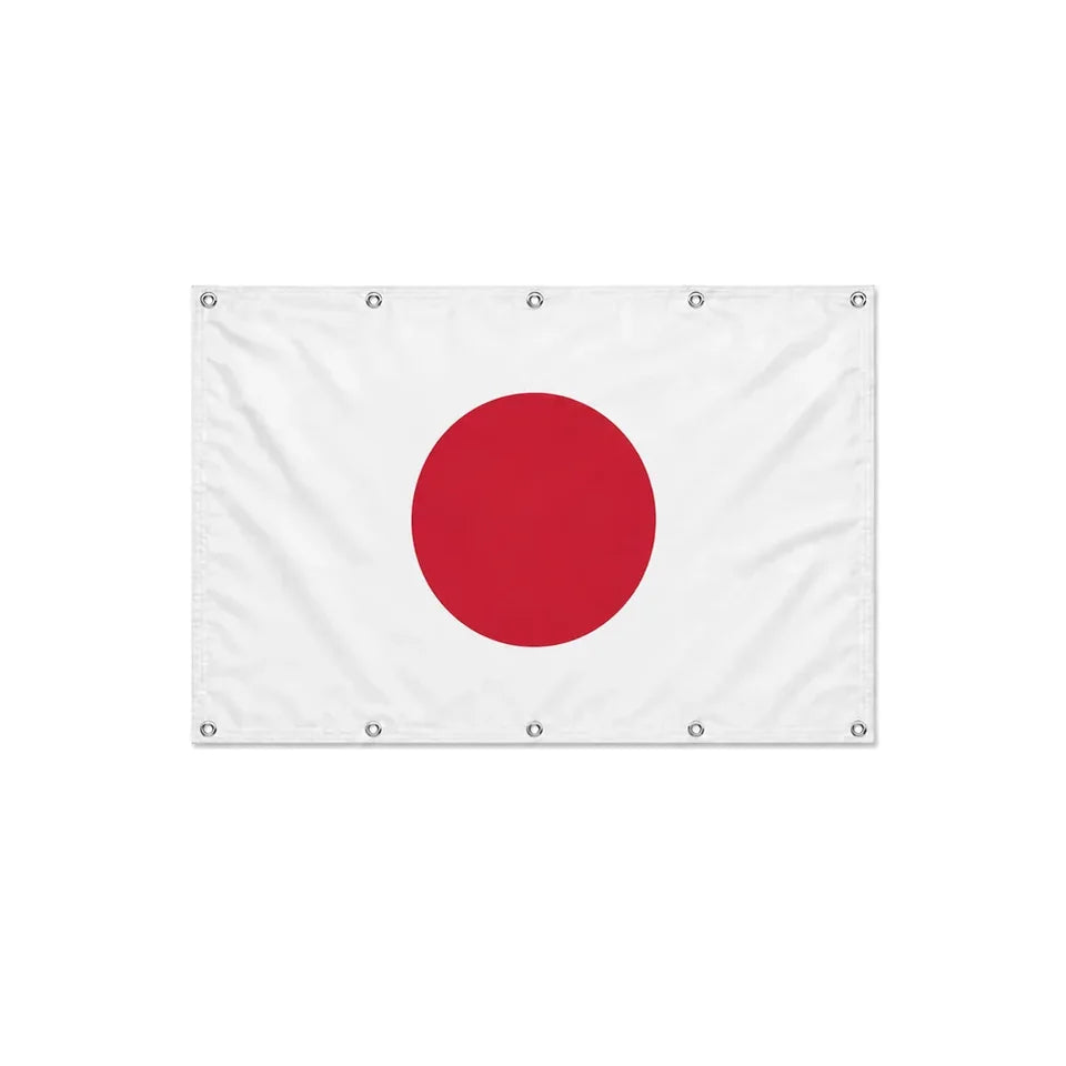 Drapeau du Japon format S en polyester avec dix œillets